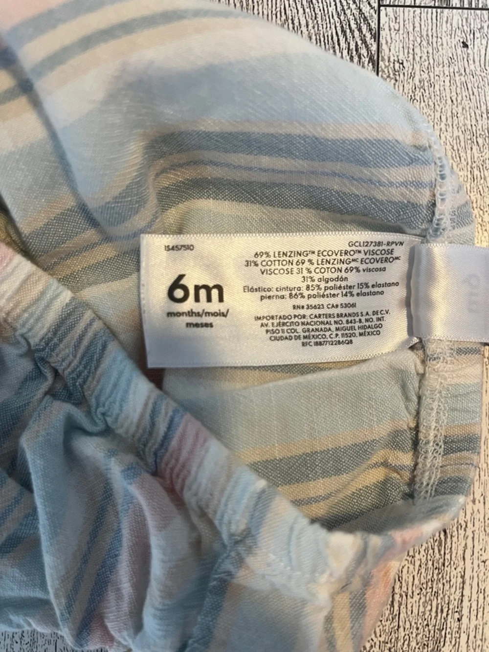 Carter's Pastel Stripe Dress with Matching Bloomer Size 6 Months